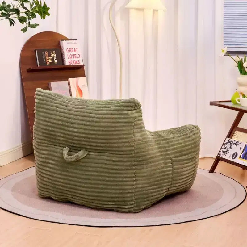 400LB Capacity Bean Bag Chair, Oversized Corduroy Lounger Beanbag Chair with Armrests, High-Resilience Foam for Adults & Teens