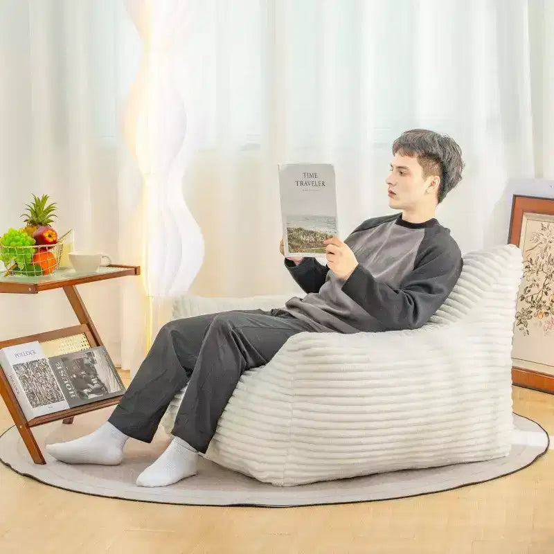 400LB Capacity Bean Bag Chair, Oversized Corduroy Lounger Beanbag Chair with Armrests, High-Resilience Foam for Adults & Teens