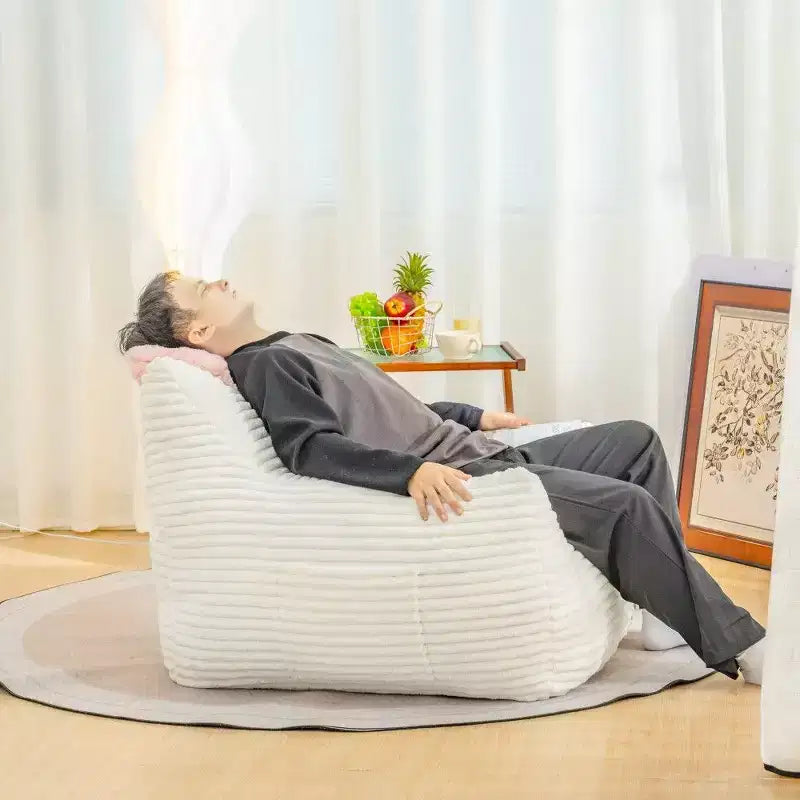 400LB Capacity Bean Bag Chair, Oversized Corduroy Lounger Beanbag Chair with Armrests, High-Resilience Foam for Adults & Teens