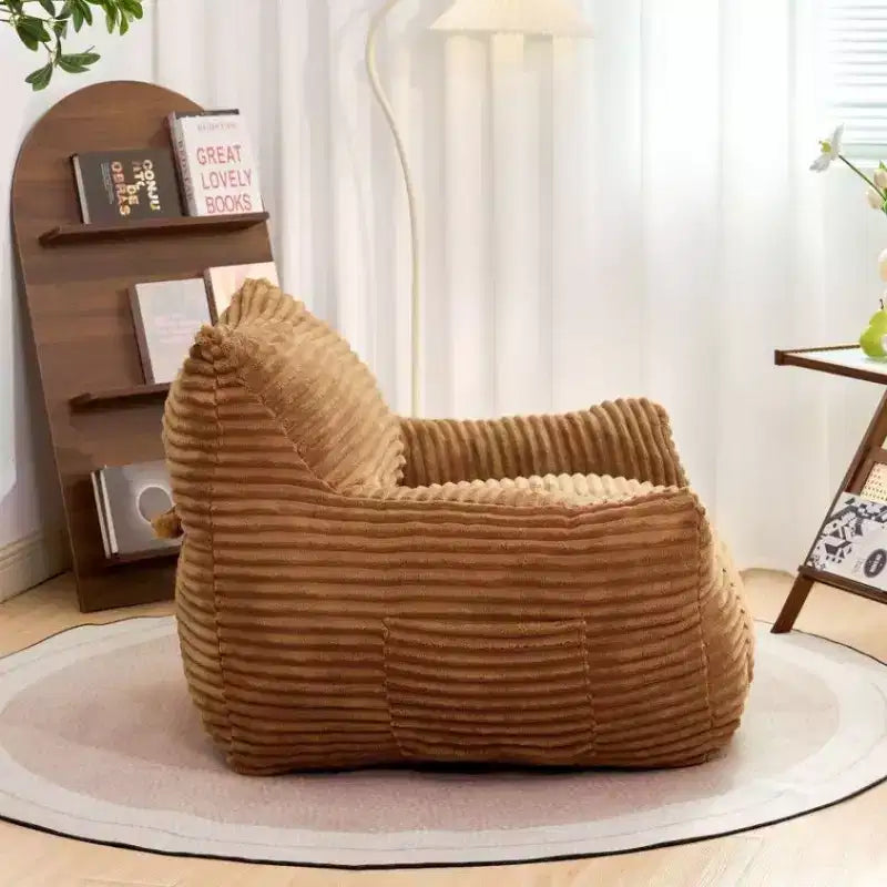 400LB Capacity Bean Bag Chair, Oversized Corduroy Lounger Beanbag Chair with Armrests, High-Resilience Foam for Adults & Teens