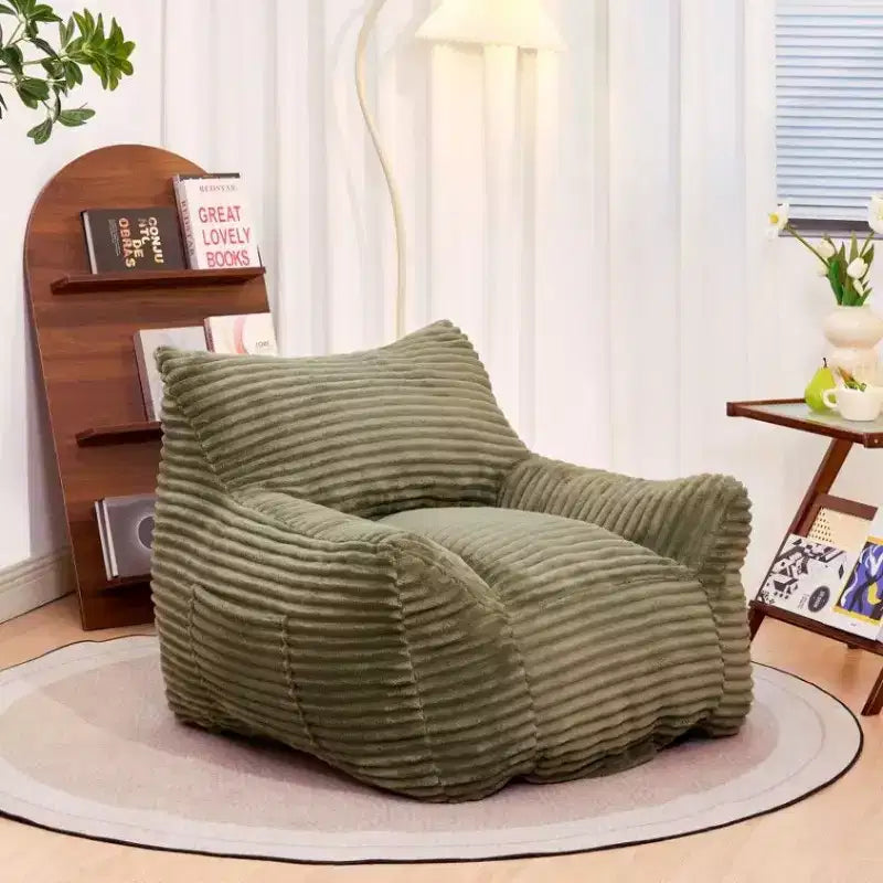 400LB Capacity Bean Bag Chair, Oversized Corduroy Lounger Beanbag Chair with Armrests, High-Resilience Foam for Adults & Teens