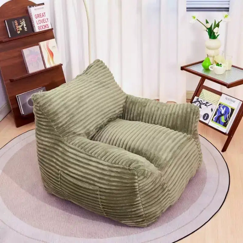400LB Capacity Bean Bag Chair, Oversized Corduroy Lounger Beanbag Chair with Armrests, High-Resilience Foam for Adults & Teens