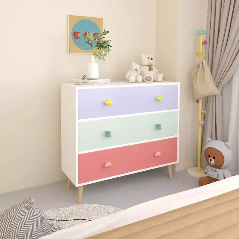 Kids 3 Drawer Dresser, Baby Nightstand for Bedroom, Storage Cabinet for Toddler Child for Living Room, Toddler Room, Nursery, Closet, Apartment
