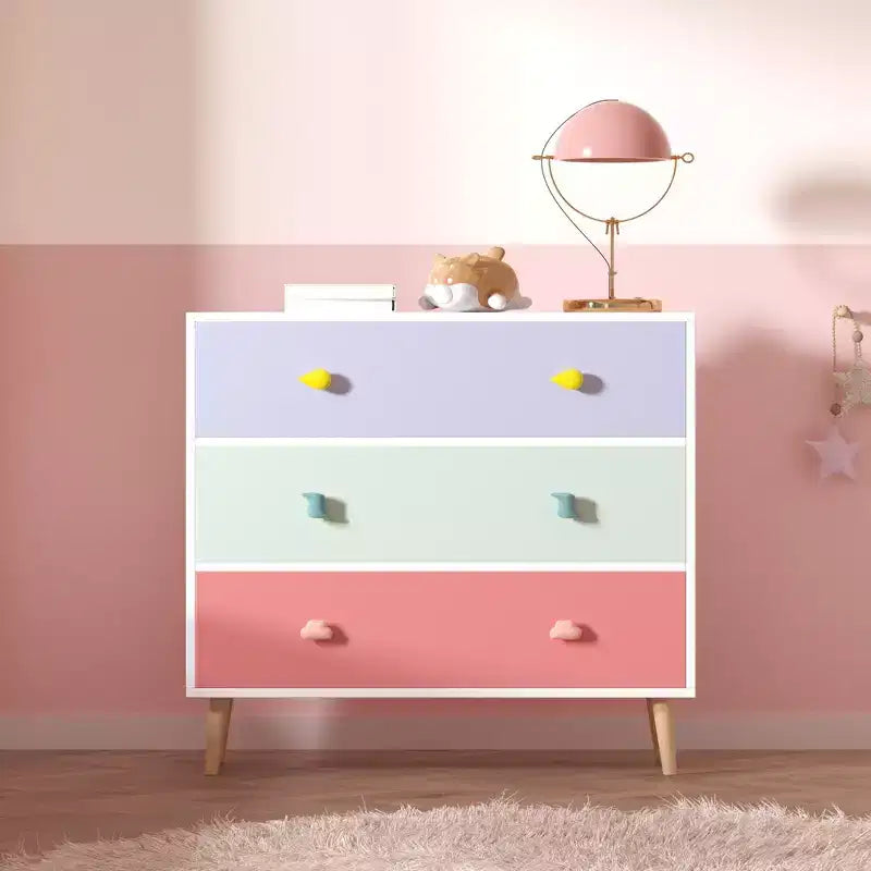 Kids 3 Drawer Dresser, Baby Nightstand for Bedroom, Storage Cabinet for Toddler Child for Living Room, Toddler Room, Nursery, Closet, Apartment