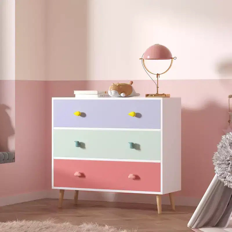 Kids 3 Drawer Dresser, Baby Nightstand for Bedroom, Storage Cabinet for Toddler Child for Living Room, Toddler Room, Nursery, Closet, Apartment