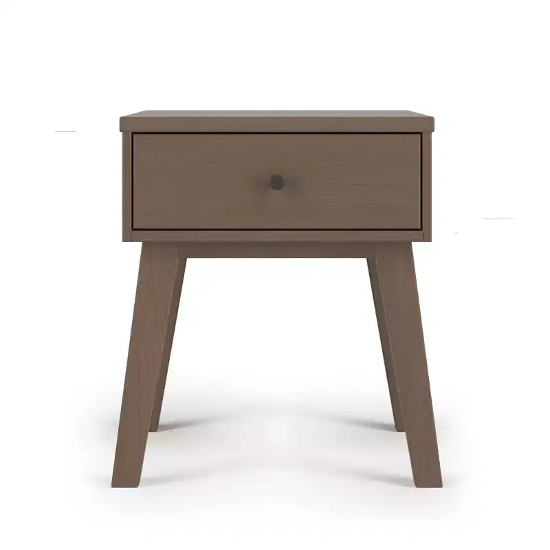 1 Drawer Nightstand for Nursery or Bedroom, Large Storage Drawer, Made of Sturdy Pinewood, Non-Toxic, Baby Safe Finish