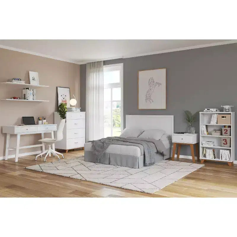 1 Drawer Nightstand for Nursery or Bedroom, Large Storage Drawer, Made of Sturdy Pinewood, Non-Toxic, Baby Safe Finish