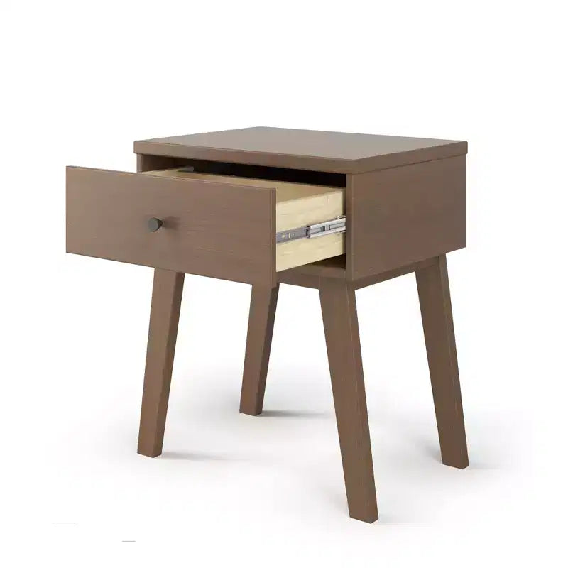 1 Drawer Nightstand for Nursery or Bedroom, Large Storage Drawer, Made of Sturdy Pinewood, Non-Toxic, Baby Safe Finish