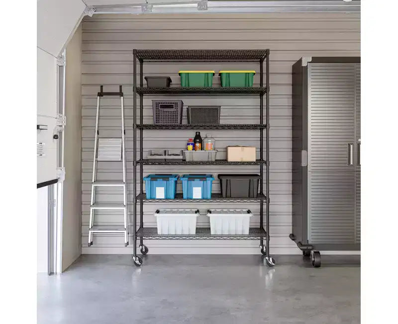 6-Tier NSF 48 x 18 Steel Wire Shelving Storage System