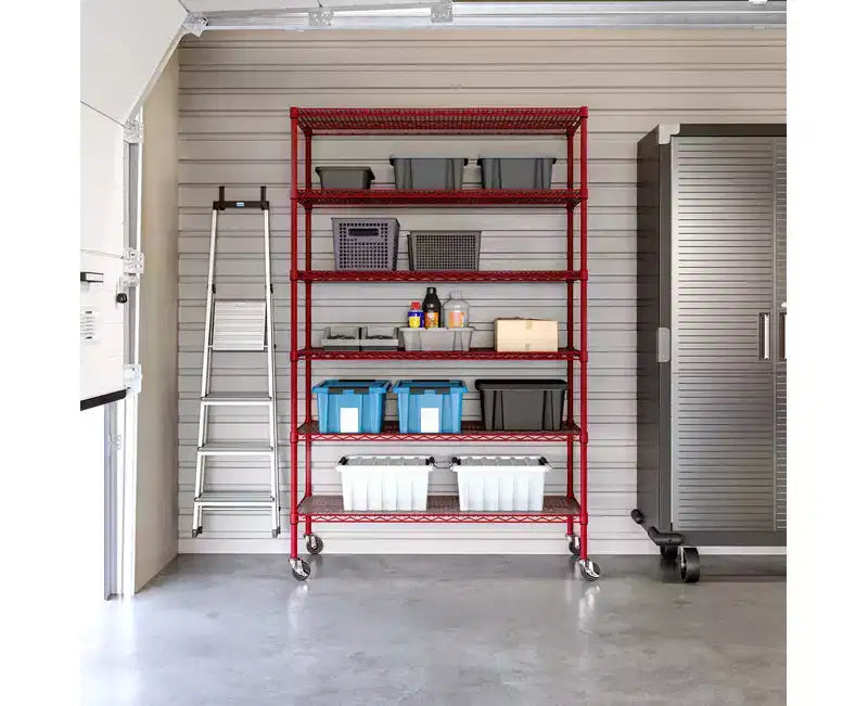6-Tier NSF 48 x 18 Steel Wire Shelving Storage System