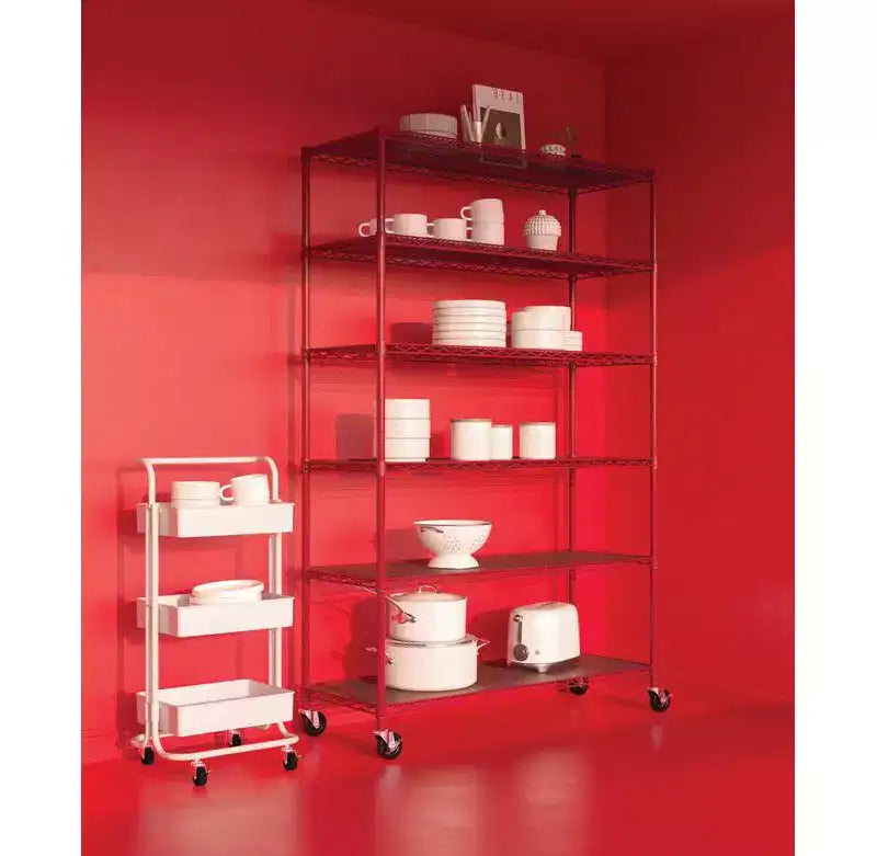 6-Tier NSF 48 x 18 Steel Wire Shelving Storage System