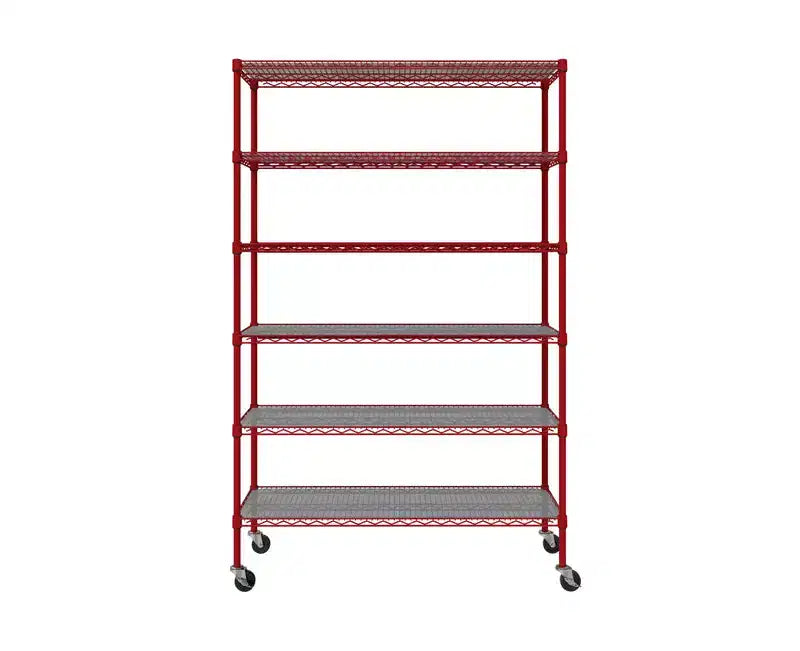 6-Tier NSF 48 x 18 Steel Wire Shelving Storage System
