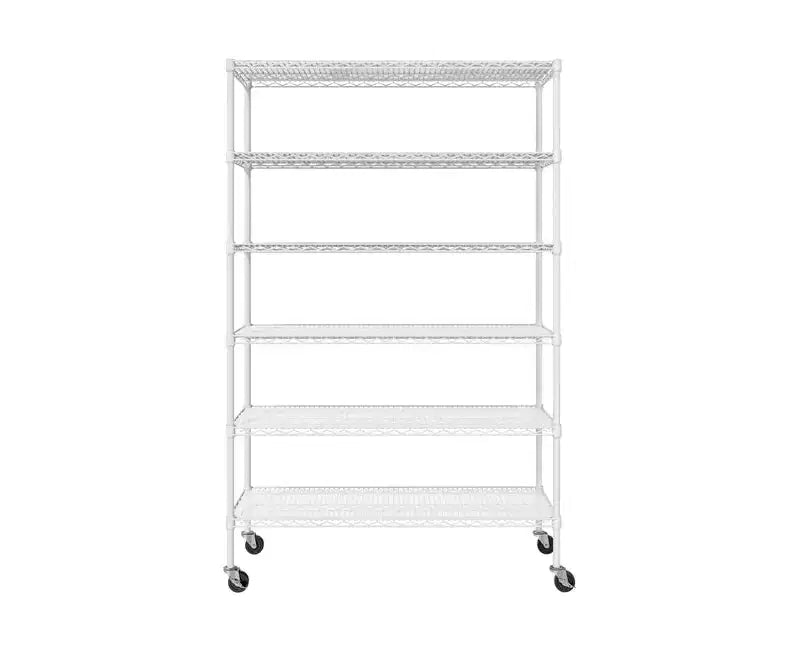 6-Tier NSF 48 x 18 Steel Wire Shelving Storage System