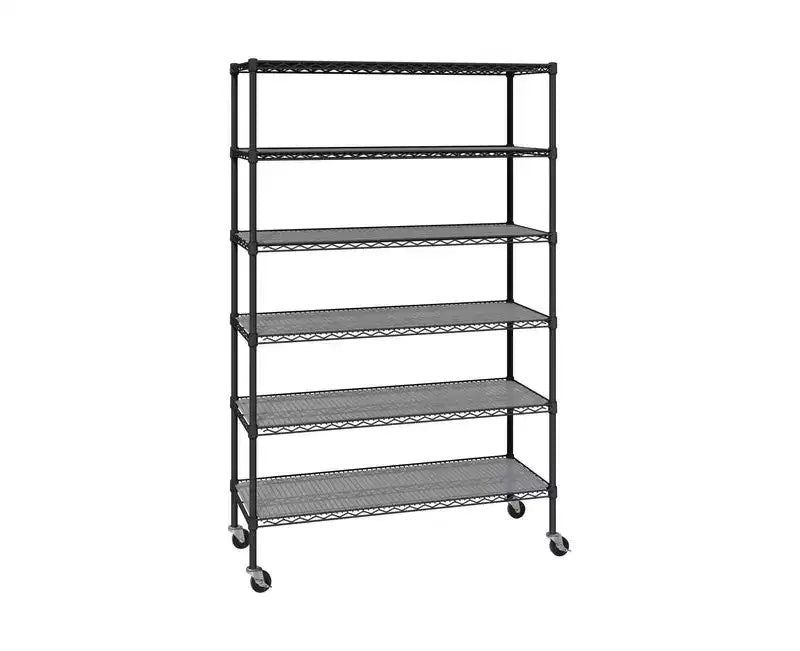 6-Tier NSF 48 x 18 Steel Wire Shelving Storage System