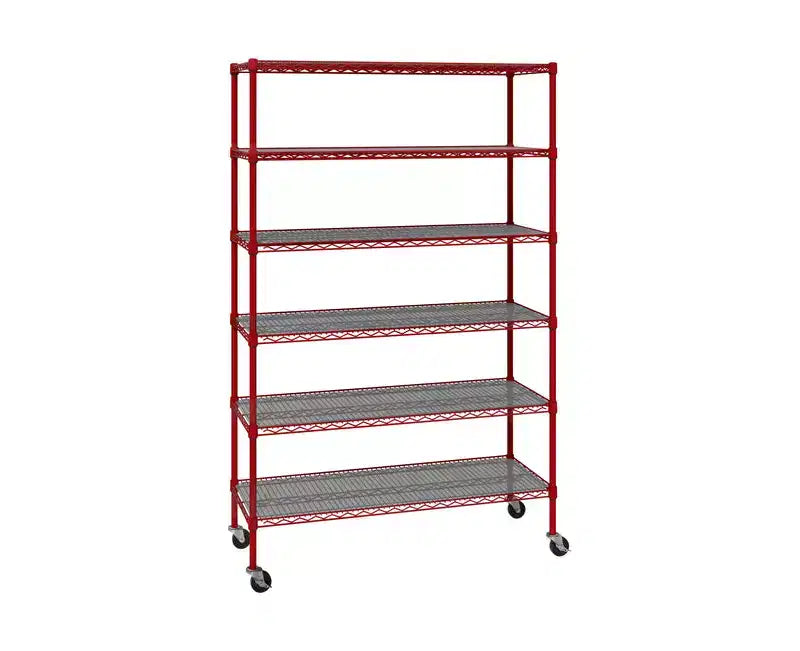6-Tier NSF 48 x 18 Steel Wire Shelving Storage System
