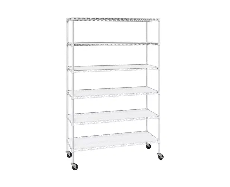 6-Tier NSF 48 x 18 Steel Wire Shelving Storage System
