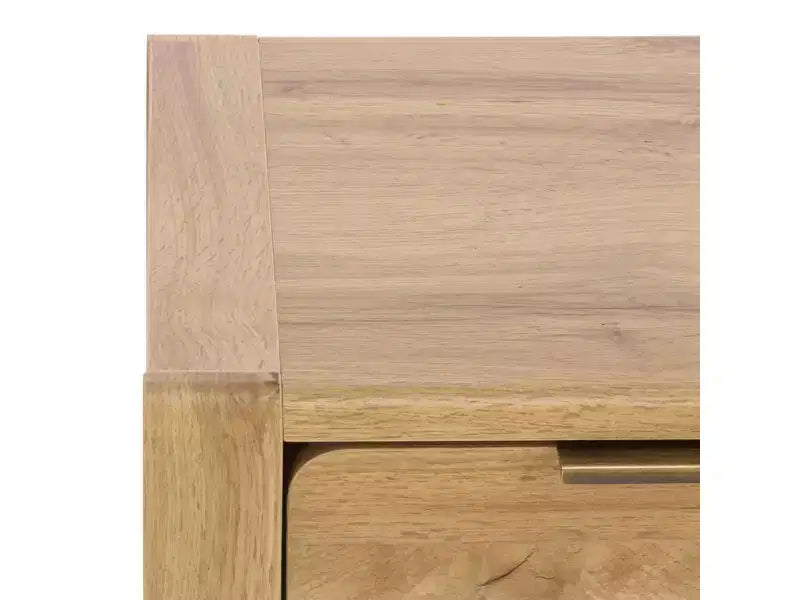 2 Drawer Nightstand - NST3109 - Oak/Brass