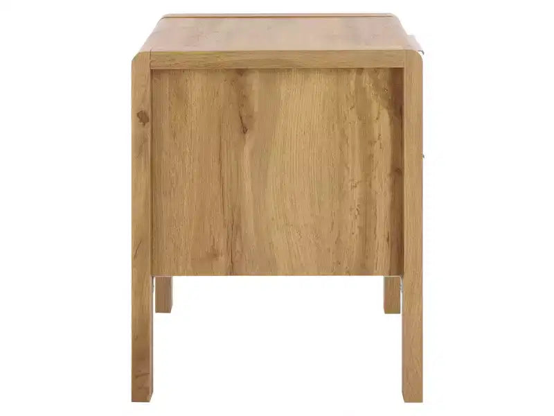 2 Drawer Nightstand - NST3109 - Oak/Brass