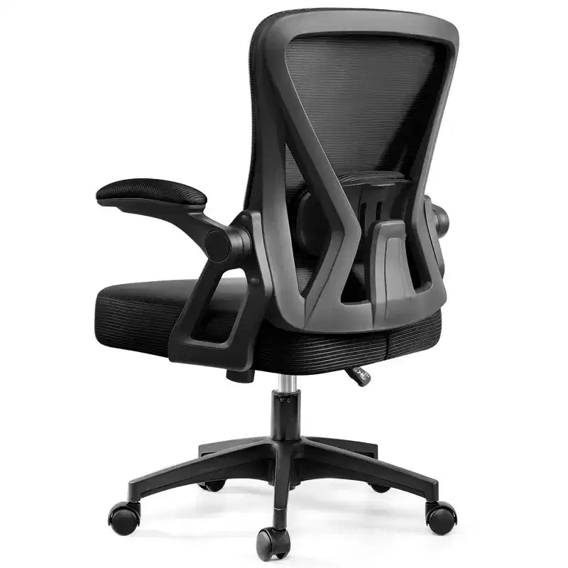 Ergonomic Office Chair, Mesh Computer Desk Chair with Adjustable Back Lumbar Support and Armrests, Black