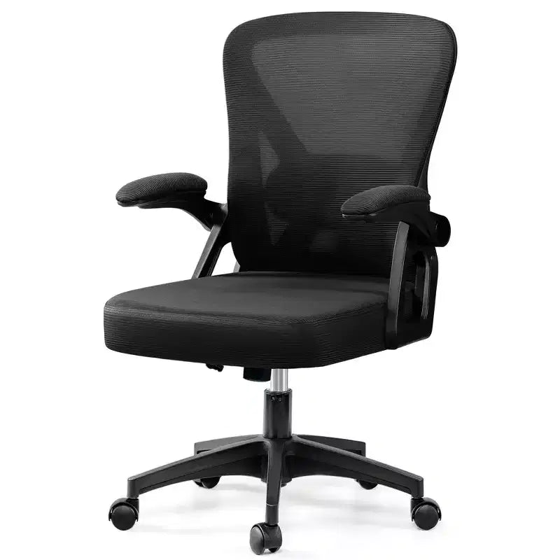 Ergonomic Office Chair, Mesh Computer Desk Chair with Adjustable Back Lumbar Support and Armrests, Black