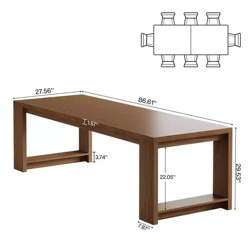 86 Two Person Computer Desk, Long Office Desk Conference Table