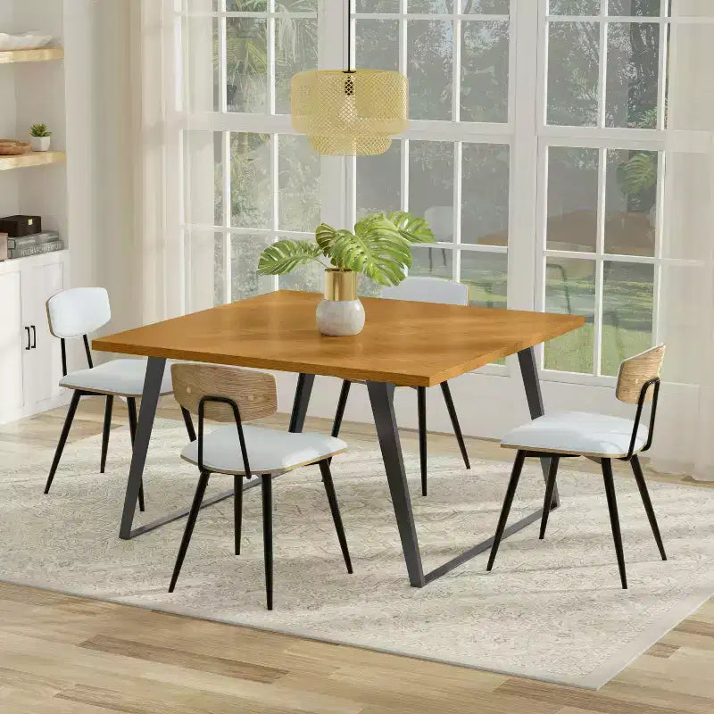 54 inch x 54 inch Square Modern Industrial Square Dining Table