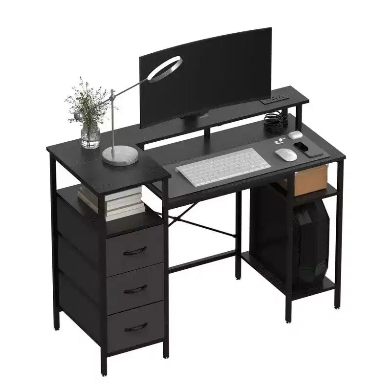 47.2'' Modern Computer Desk With Charging Station & Storage Drawers