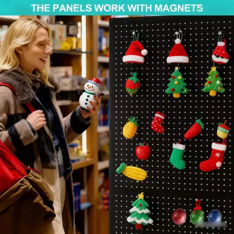 2X5 Pegboard Display Stand with Wheels, Floor Standing Adjustable Pegboard Organizer for Craft Fair, Art, Retail, Shop, Market, Home & Garage