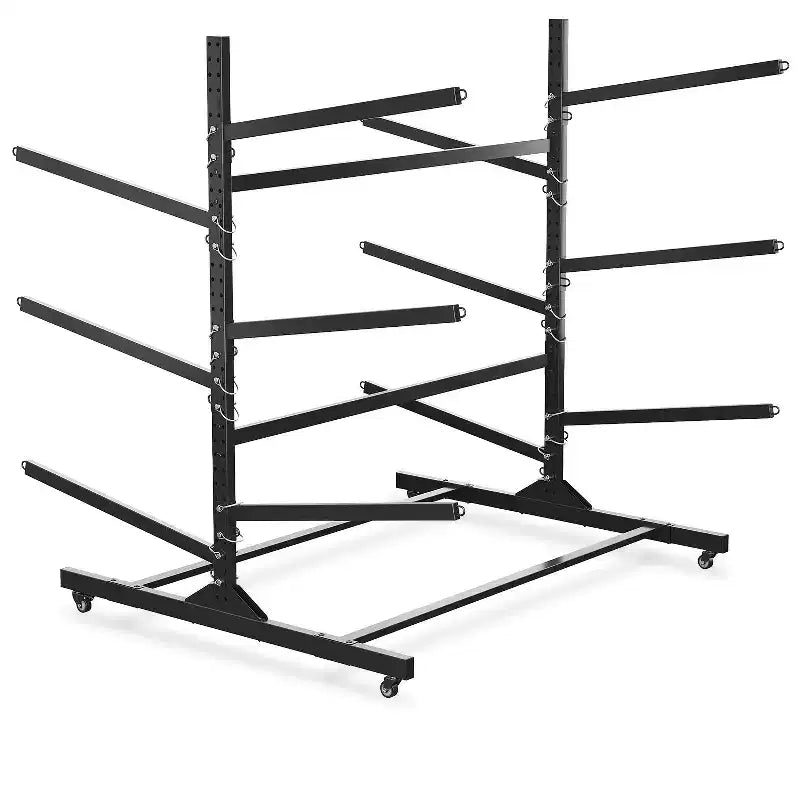3-Layer Heavy Duty Kayak Storage Rack, Double-Sided Steel Stand for Garage Dock Shed