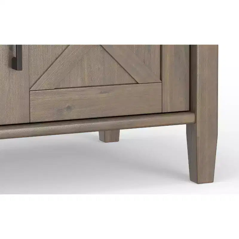 SOLID WOOD 44 inch Wide Transitional Entryway Storage Bench in Smoky Brown