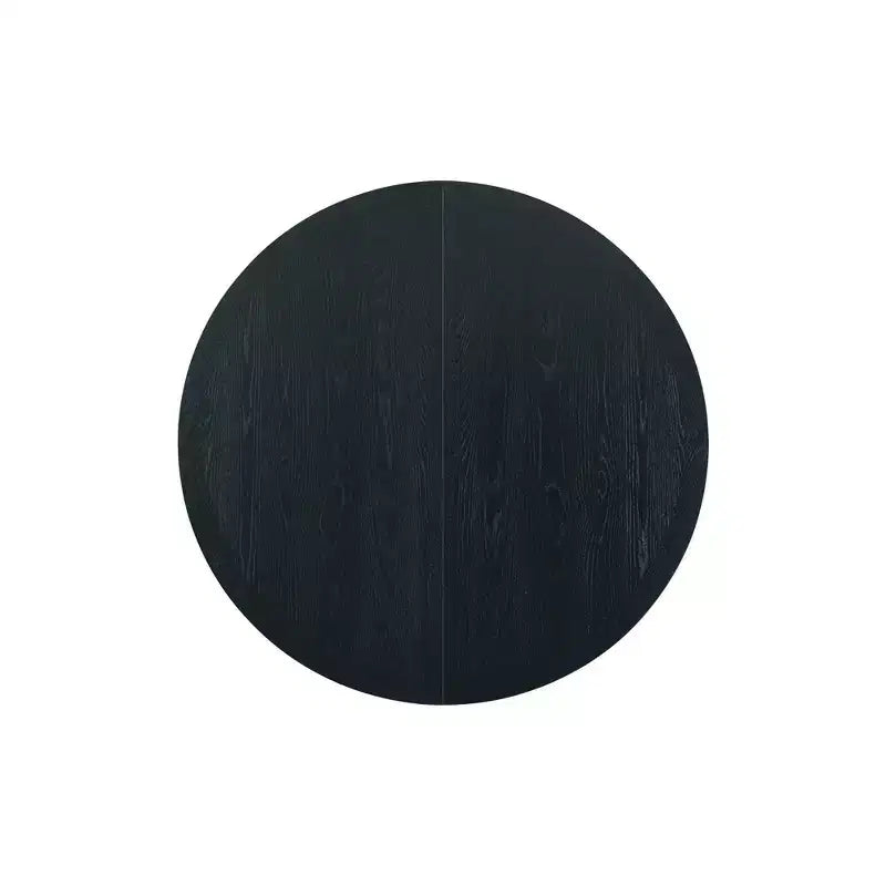 Oval Extendable Dining Table Dark Oak: Modern Pedestal, Seats Up to 8, 2 Leaves