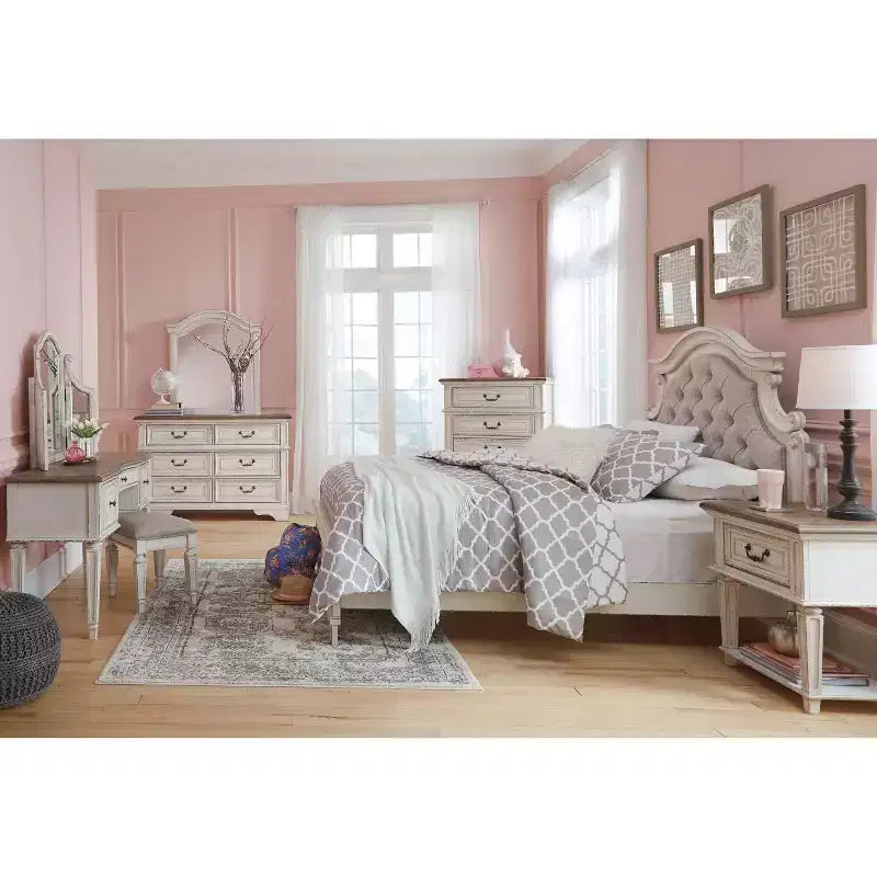 One Drawer Nightstand Chipped White