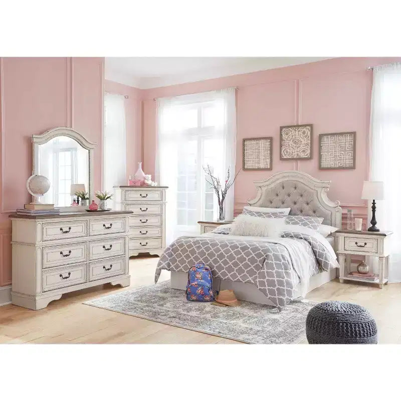 One Drawer Nightstand Chipped White