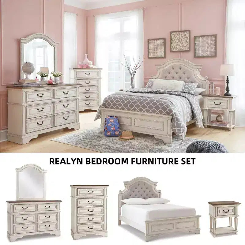 One Drawer Nightstand Chipped White