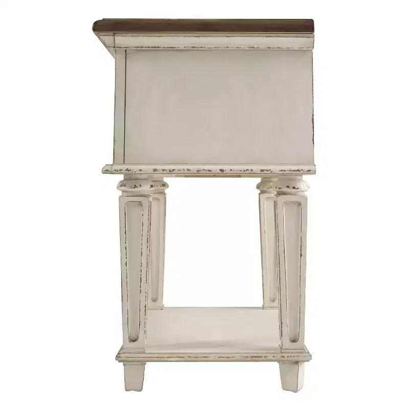 One Drawer Nightstand Chipped White