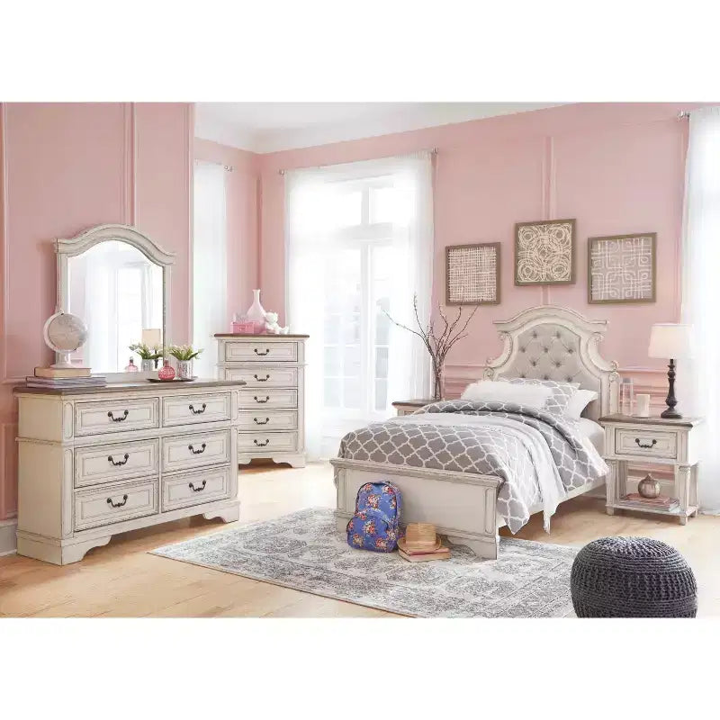 One Drawer Nightstand Chipped White
