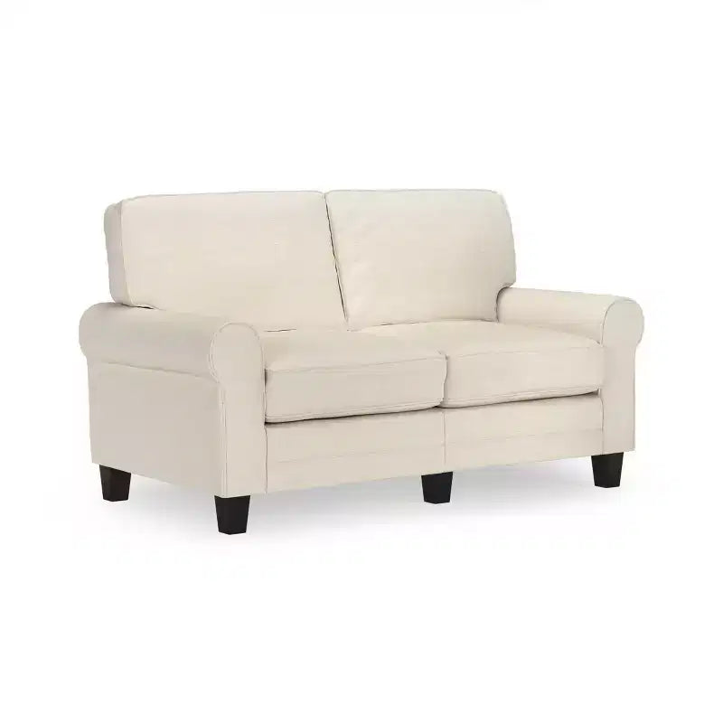 Upholstered Bed, Queen, White Linen