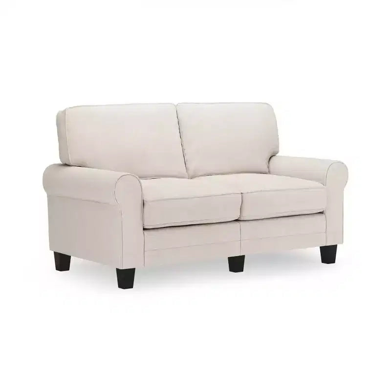 Upholstered Bed, Queen, White Linen