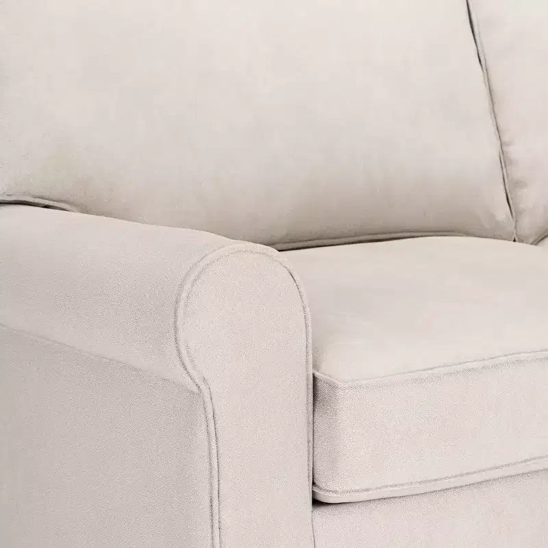 Upholstered Bed, Queen, White Linen