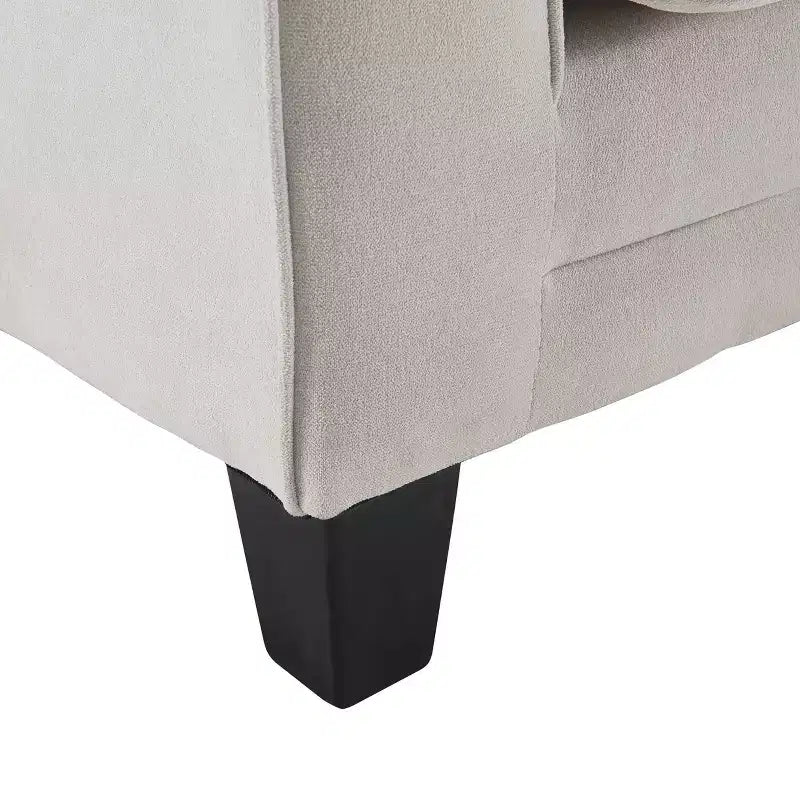 Upholstered Bed, Queen, White Linen