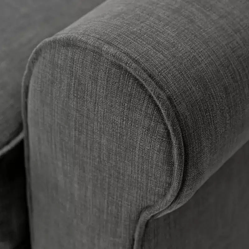 Upholstered Bed, Queen, White Linen