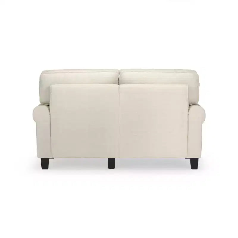 Upholstered Bed, Queen, White Linen