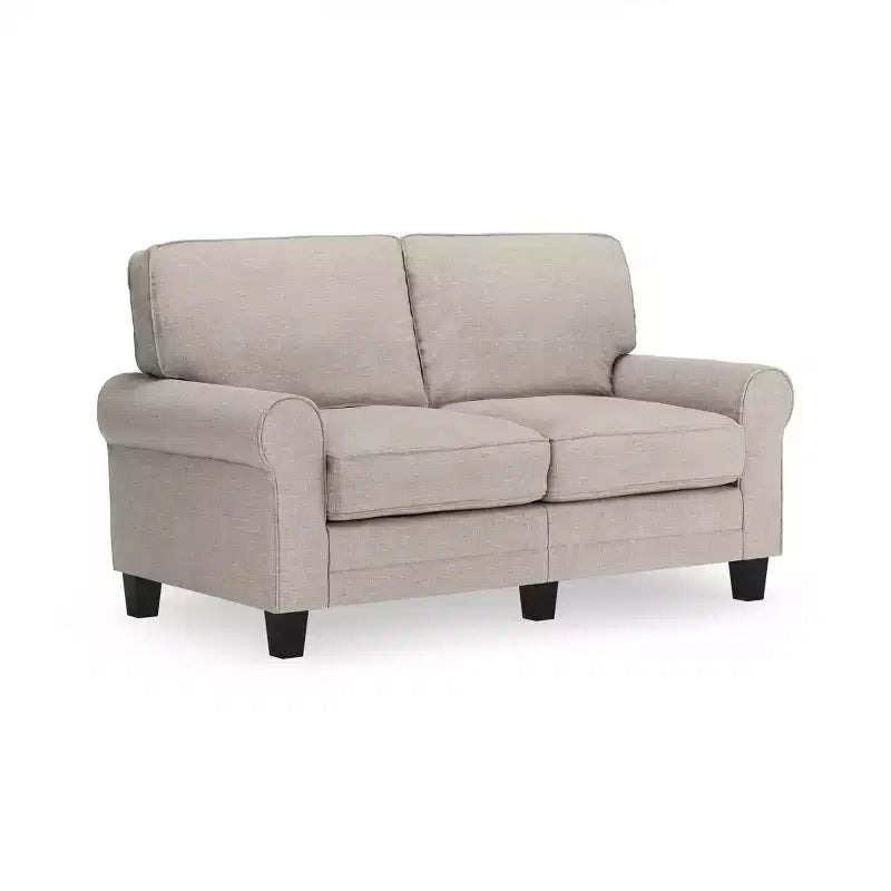 Upholstered Bed, Queen, White Linen
