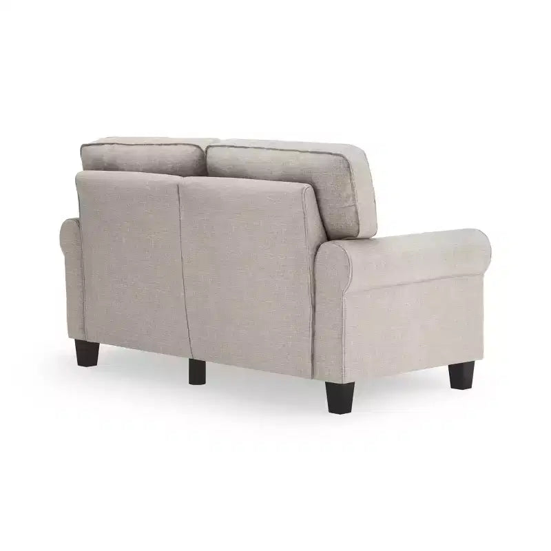 Upholstered Bed, Queen, White Linen