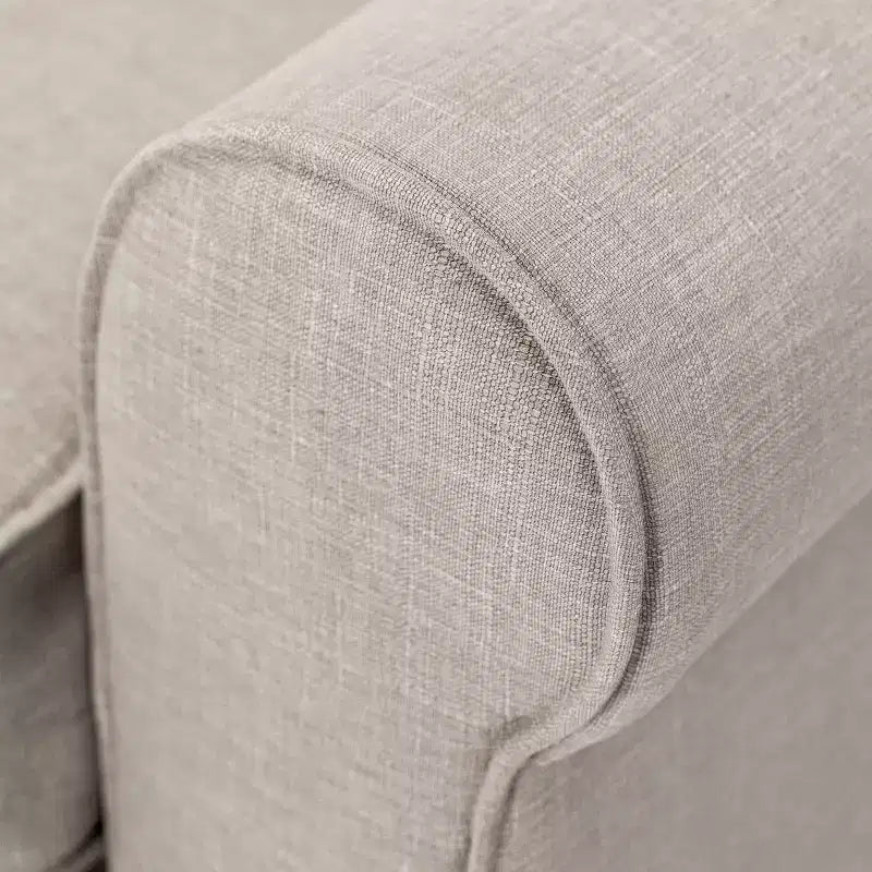 Upholstered Bed, Queen, White Linen