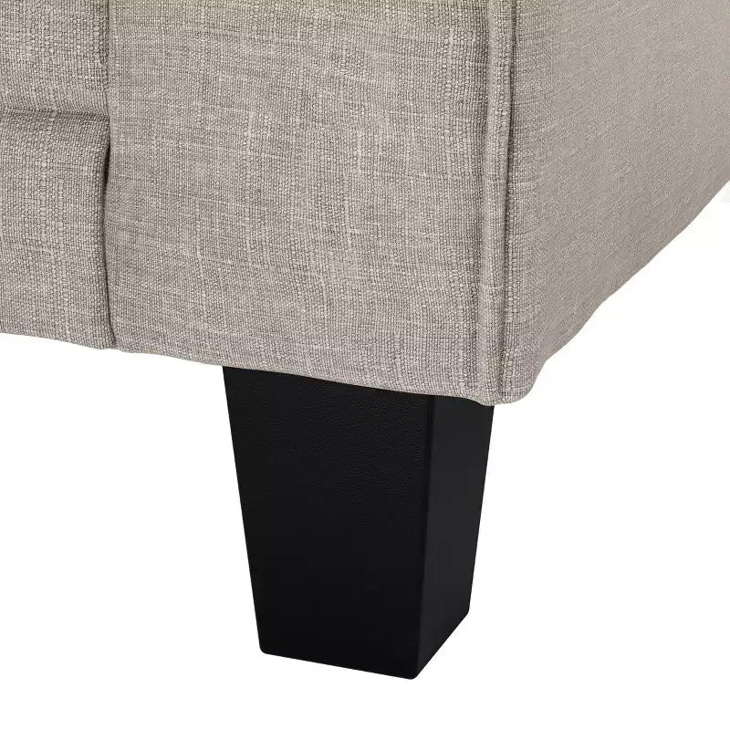 Upholstered Bed, Queen, White Linen