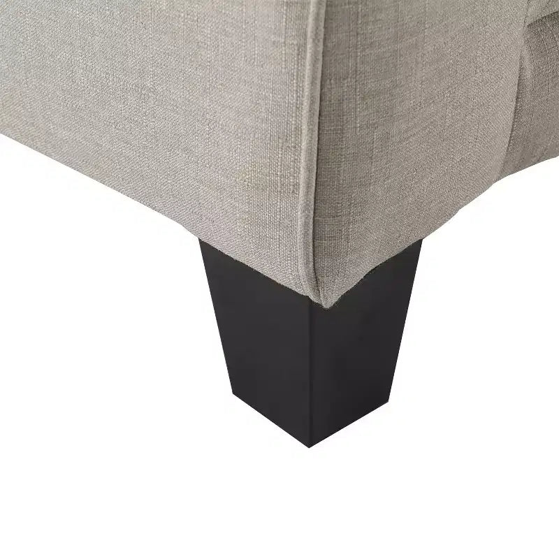 Upholstered Bed, Queen, White Linen