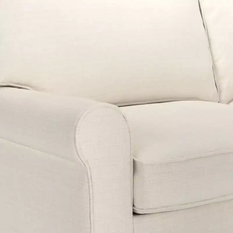 Upholstered Bed, Queen, White Linen