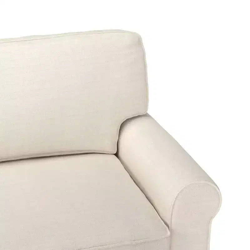 Upholstered Bed, Queen, White Linen