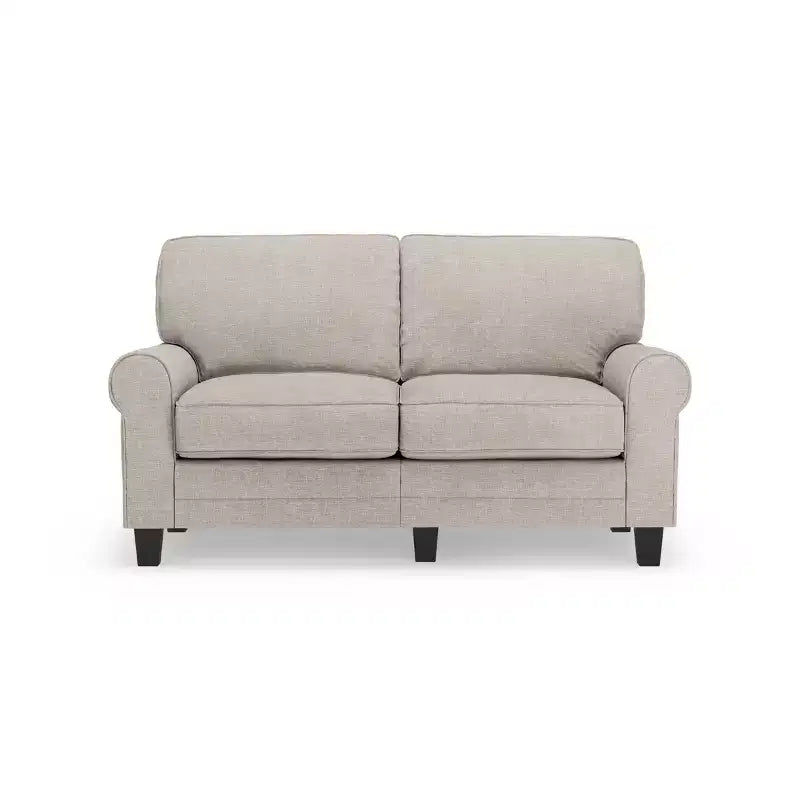 Upholstered Bed, Queen, White Linen
